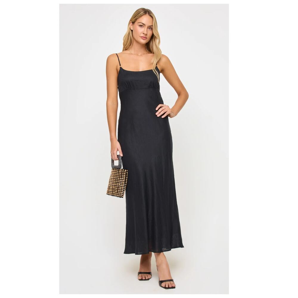 NEW LSPACE Moonrise Linen Maxi Dress Size Small